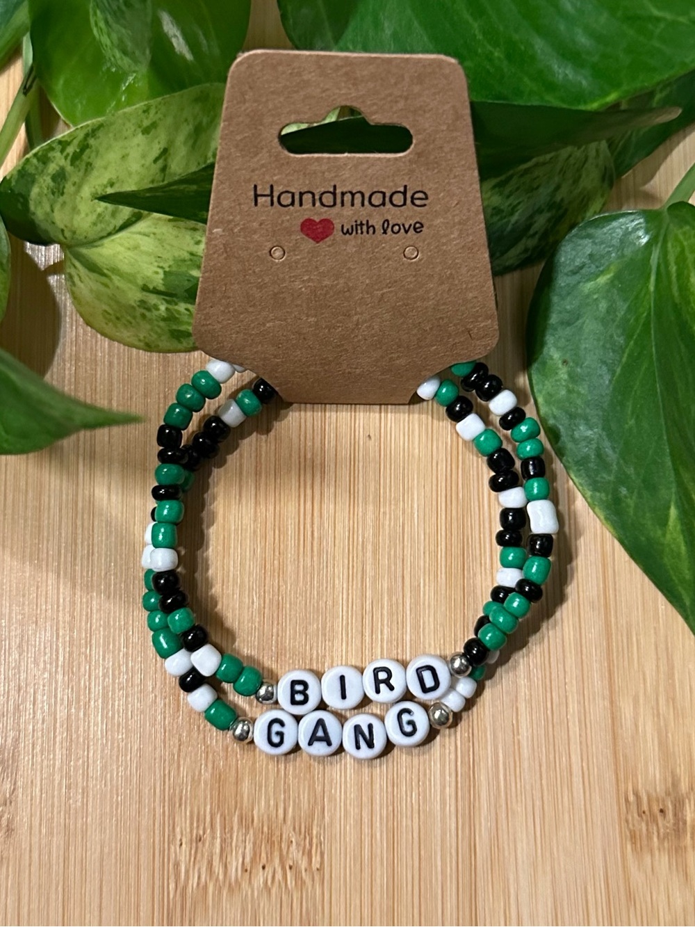 🦅💚 Philadelphia Eagles “Bird Gang” Stretchy Beaded Bracelet | Handmade | Team